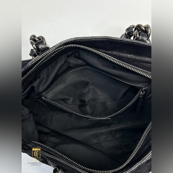 BURBERRY TORBITT GUNMETAL CROSSBODY CHAIN BAG - Picture 10 of 13